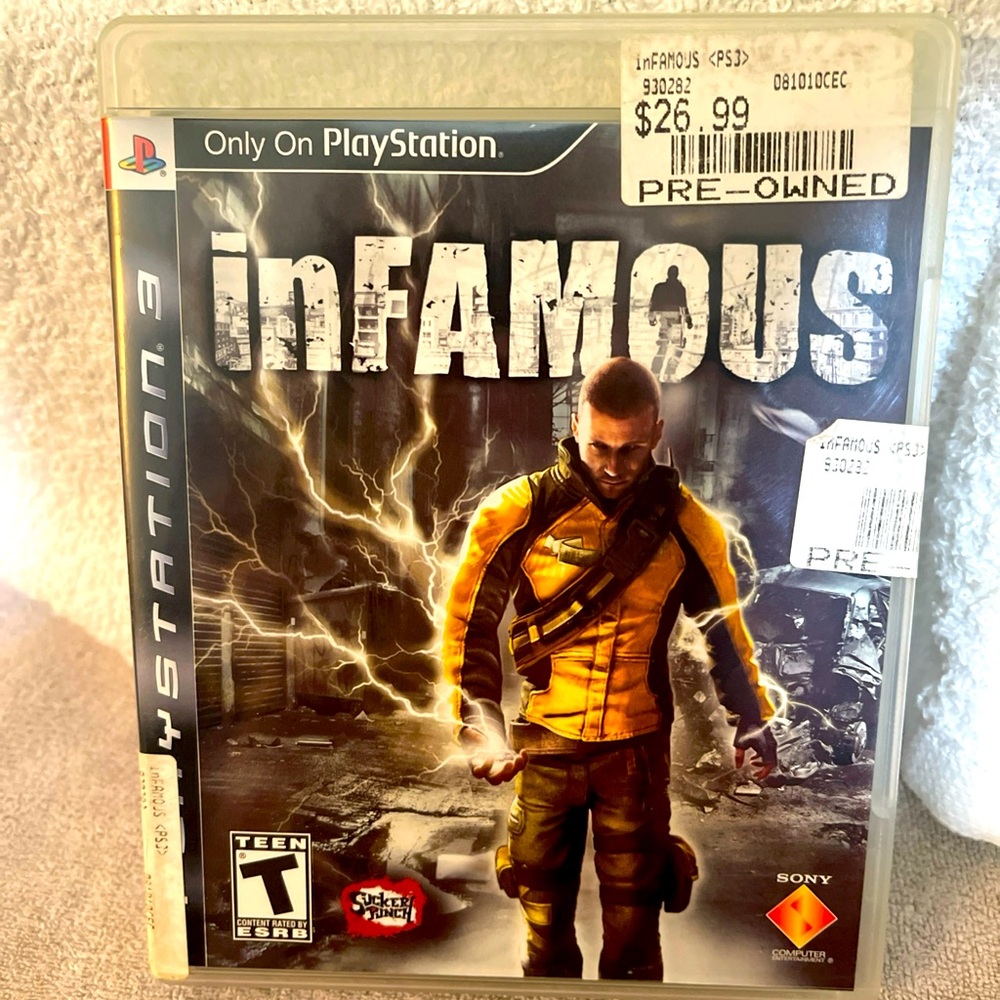 infamous Sony PlayStation 3 Complete W/Manuel Disc Is In Mint Condition CIB
